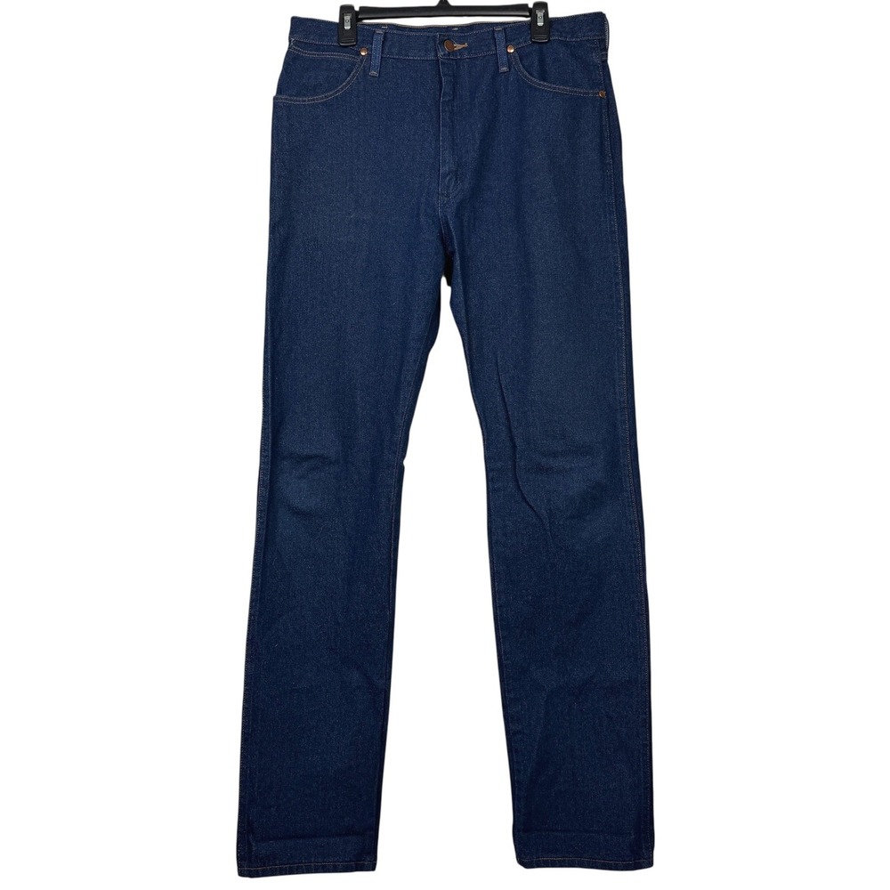 Wrangler‎ Cowboy Cut 13MWZ Jeans Mens 35x38 100% Cotton Blue Denim Straight